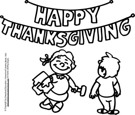 wwwpreschoolcoloringbookcom thanksgiving coloring page