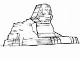 Sphinx Pyramid sketch template
