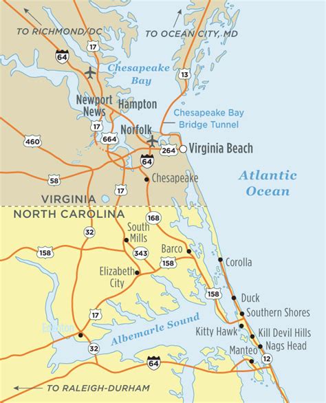 driving directions visit outer banks obx vacation guide