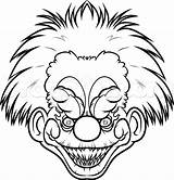 Killer Scary Easy Draw Clown Drawing Clowns Coloring Pages Drawings Face Klowns Faces Space Outer Graffiti Color Getdrawings Klown Clipart sketch template