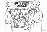 Coloring Pages Scout Girl Selling Cookies Scouts Cookie Brownie Printable Sell Colouring Print Getcolorings Template Activities Colorings Drawing Search Color sketch template