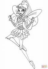 Winx Club Coloring Miele Pages sketch template