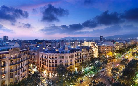 barcelona hiszpania panorama miasta
