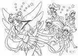 Usagi Sailor Ragazze Sailormoon Everfreecoloring Stampare Bellissimi Grandi Supercoloring sketch template
