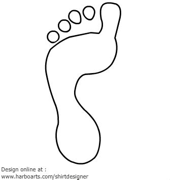outline footprint clipart
