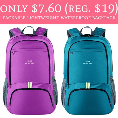 reg  packable lightweight waterproof backpack deal hunting babe