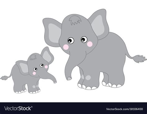 cute cartoon elephants royalty free vector image