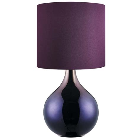 Purple Glass Table Lamp A Touch Of Purple Sophistication For Your