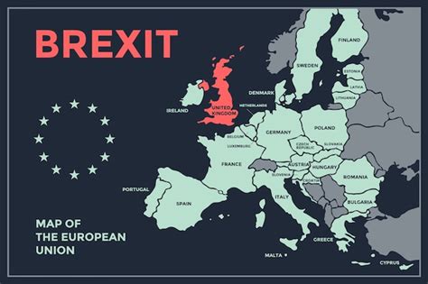 brexit posterkaart van de europese unie met landnamen druk de kaart van de eu af voor web en