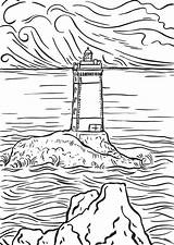 Coloring Lighthouse Pages Printable Scenery House Adults Beach Kids North Carolina Lighthouses Colouring Paint Print Sheets Sea Bible Color Bestcoloringpagesforkids sketch template
