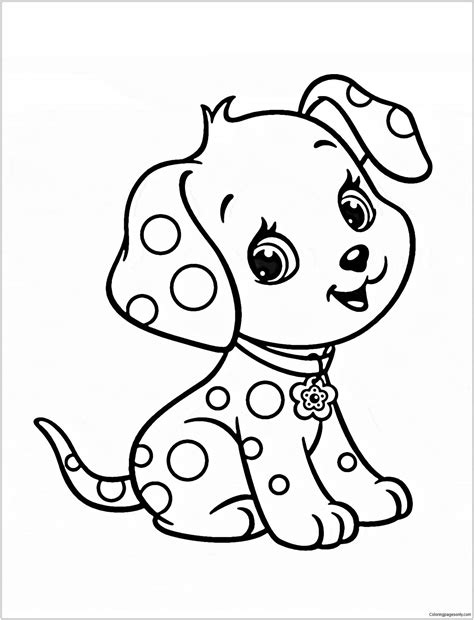 coloring cute dog coloring page  cute puppy  coloring page