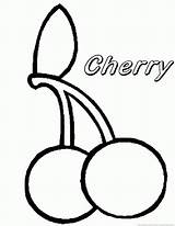 Cherry Coloring Pages sketch template