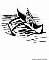 Canoe Outrigger Coloring Clipart Drawing Boat Getdrawings Webstockreview Gif sketch template