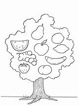 Fruits Kleurplaat Obstbaum Trees Leukekleurplaten Kolorowanka Drzewo Owocami Kleurplaten Malvorlage Coloringpage Besteausmalbilder Ladnekolorowanki sketch template
