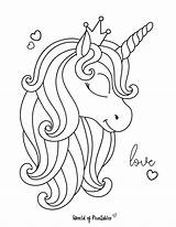 Rainbow Unicorns Worldofprintables sketch template