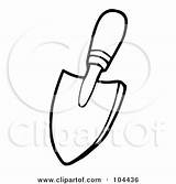 Coloring Trowel Outline Tools Clipart Gardening Hand Small Drawing Gardeners Royalty Illustration Toon Hit Rf Drawings Printable Poster Print Draw sketch template