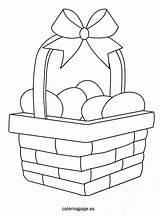 Basket Easter Coloring Egg Empty Picnic Eggs Pages Color Getcolorings Printable Blank Print sketch template