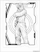 Chewbacca Star Wars Pages Coloring Printable Color sketch template