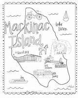 Island Mackinac sketch template
