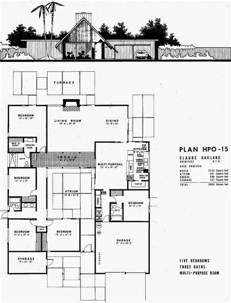 joseph eichler floor plans  model citizen  garage eichler house plans house floor