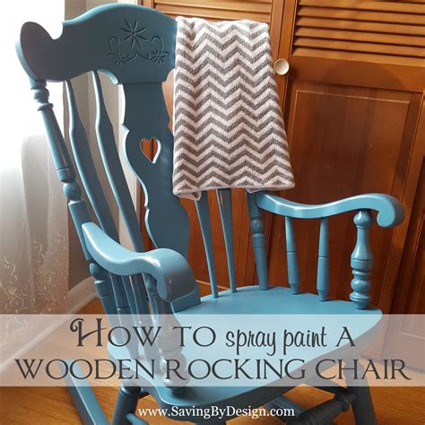 spray paint  wooden rocking chair