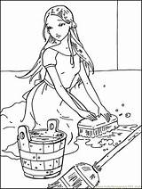 Cinderella Coloring Pages Charming Prince Library Clipart Stepmother Story Color Popular Coloringpages101 Sisters Scrubbing sketch template