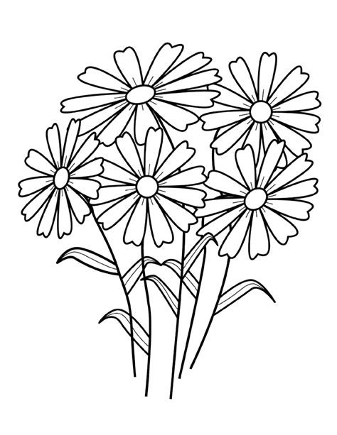 printable flower coloring page  kids coloring coloring home