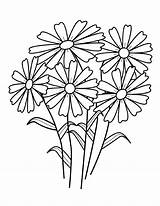 Coloring Flowers Flower Pages Wild Printable Color Kids Drawing Easy Wildflower Colouring Sheets Print Spring Flowe Dahlia Colorings Cute Adult sketch template