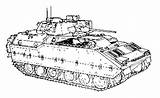 Bradley Line Drawing M2 Vehicle Fighting Delta Infantry D21 sketch template