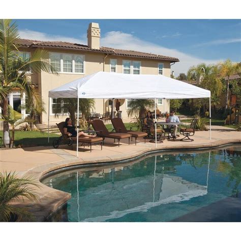 shade  ft  rectangle white party canopy   canopies department  lowescom