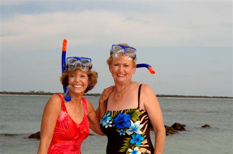 active older women snorkel stock images image 2595264