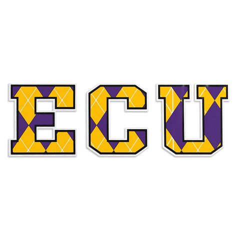 argyle ecu block letter decal university book exchange