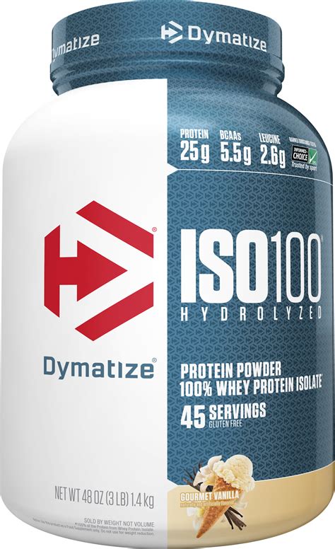 dymatize iso hydrolyzed whey isolate protein powder gourmet vanilla