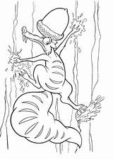 Ice Age Coloring Pages Scrats Acorn sketch template