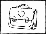 Bag Coloring Pages School Popular sketch template