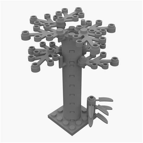 lego brick tree model turbosquid