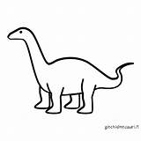 Brontosauro Dinosauri sketch template