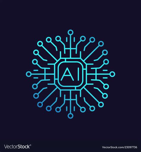 artificial intelligence ai icon royalty  vector image