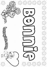Bonnie Coloring Danika Pages Color Names Hellokids Print sketch template