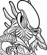 Alien Coloring Pages Xenomorph Drawing Predator Vs Sheets Printable Print Classic Color Colouring Drawings Book Adult Board Aliens Line Avp sketch template
