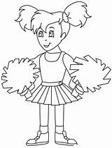 Coloring Pages Cheerleading Uniform Sports Cheerleaders Print Cheerleader Cheer School Printable Basketball Color Kids Stunts Colouring Book Football Pag Boyama sketch template