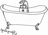 Drawing Bathtub Tub Draw Clawfoot Bath Paintingvalley Claw Foot Drawings sketch template