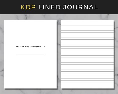kdp journal template