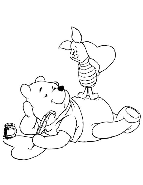 winnie  pooh valentines day coloring pages coloring home