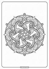 Printable Coloring Mandala Adult Floral Number Color Pages Topcoloringpages Whatsapp Tweet Email Benton sketch template