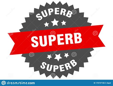 superb sign superb circular band label superb sticker stock vector illustration  button