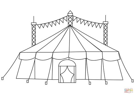 carnival tent coloring pages