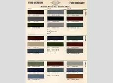 1939 41 FORD MERCURY PAINT COLOR SAMPLE CHIPS CARD OEM COLORS