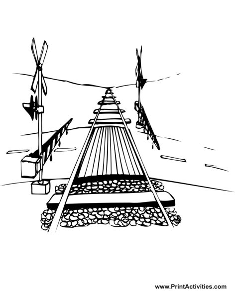railroad crossing coloring page   gmbarco