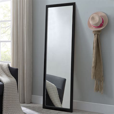 neutype    black full length mirror floor mirror wall mounted mirror hanging horizontally